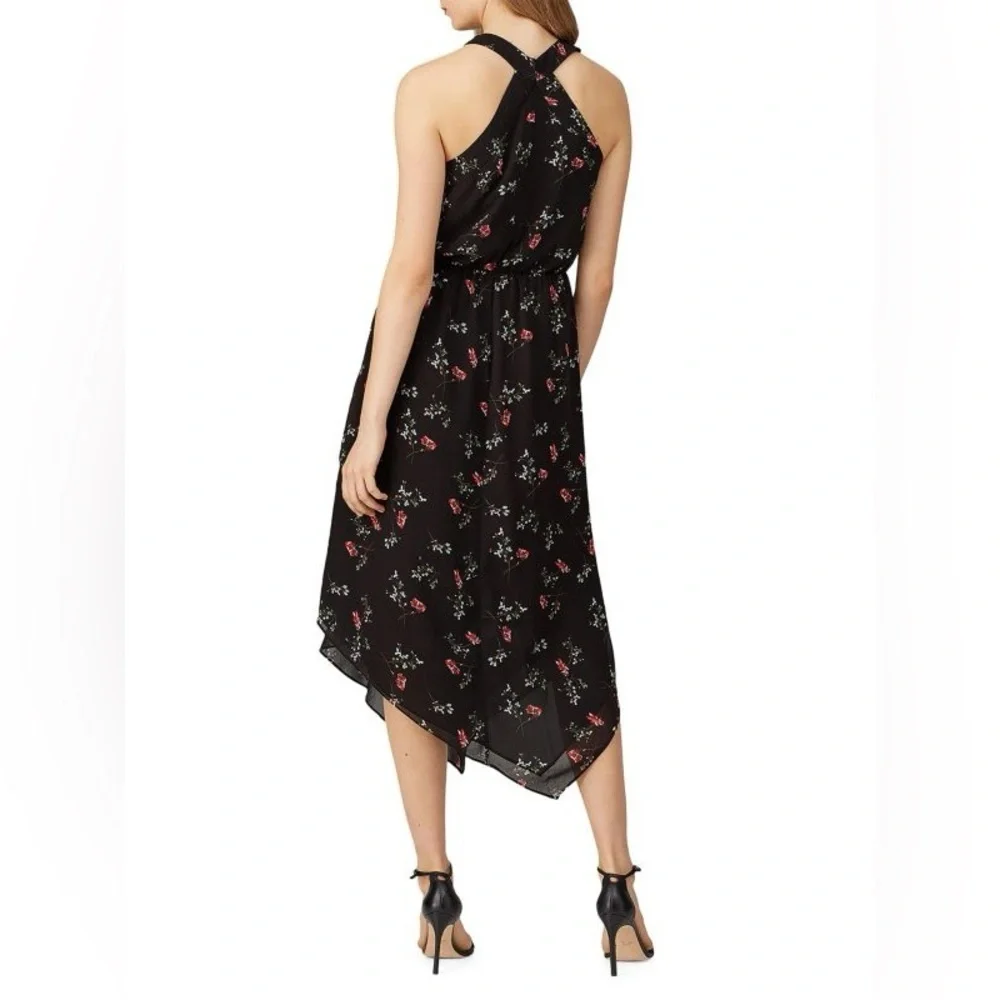 GREAT JONES Black Floral Halter Blouson Dres Size Medium - Picture 10 of 10